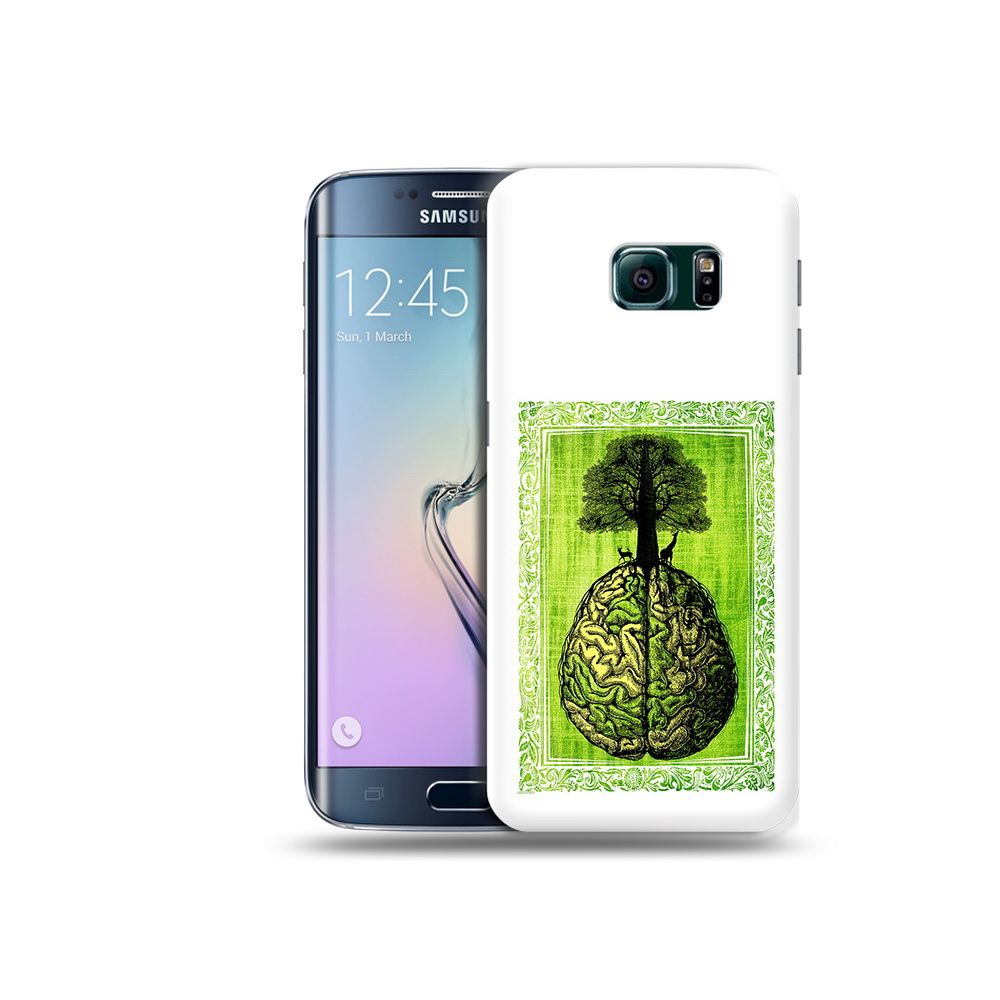 

Чехол MyPads Tocco для Samsung Galaxy S6 Edge абстракция здоровый мозг, Прозрачный, Tocco