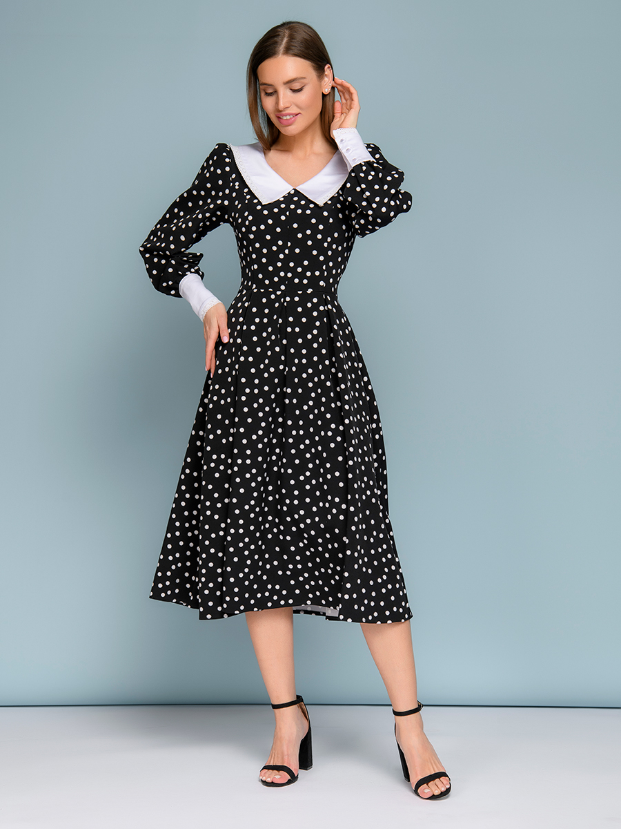 

Платье женское 1001dress 0102634 черное 42 RU, 0102634