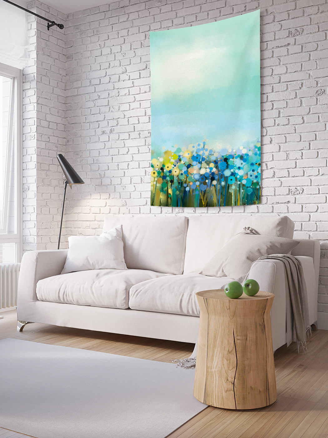 фото Вертикальное фотопанно на стену joyarty "цветочный ковер", 100x150 см