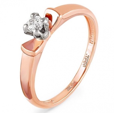 

Кольцо из красного золота с бриллиантом р. 16 Kabarovsky 1-0336-1000, 1-0336-1000