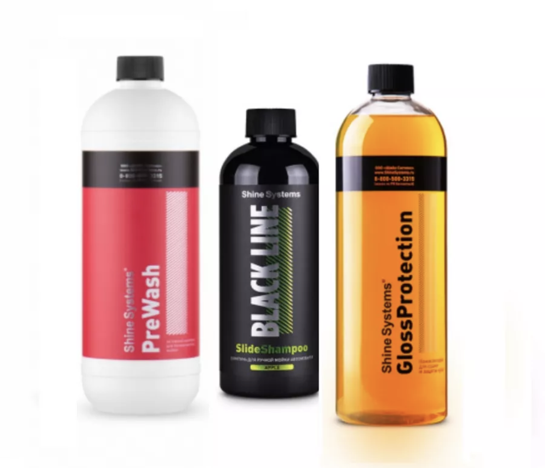

Набор Shine Systems Kit для мойки Prewash + BL apple + Glossprotection