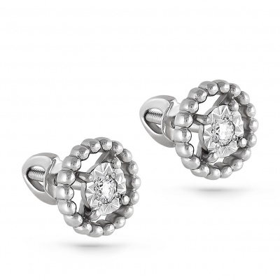 

Серьги из белого золота с бриллиантом Kabarovsky 12-1903-1000, 12-1903-1000