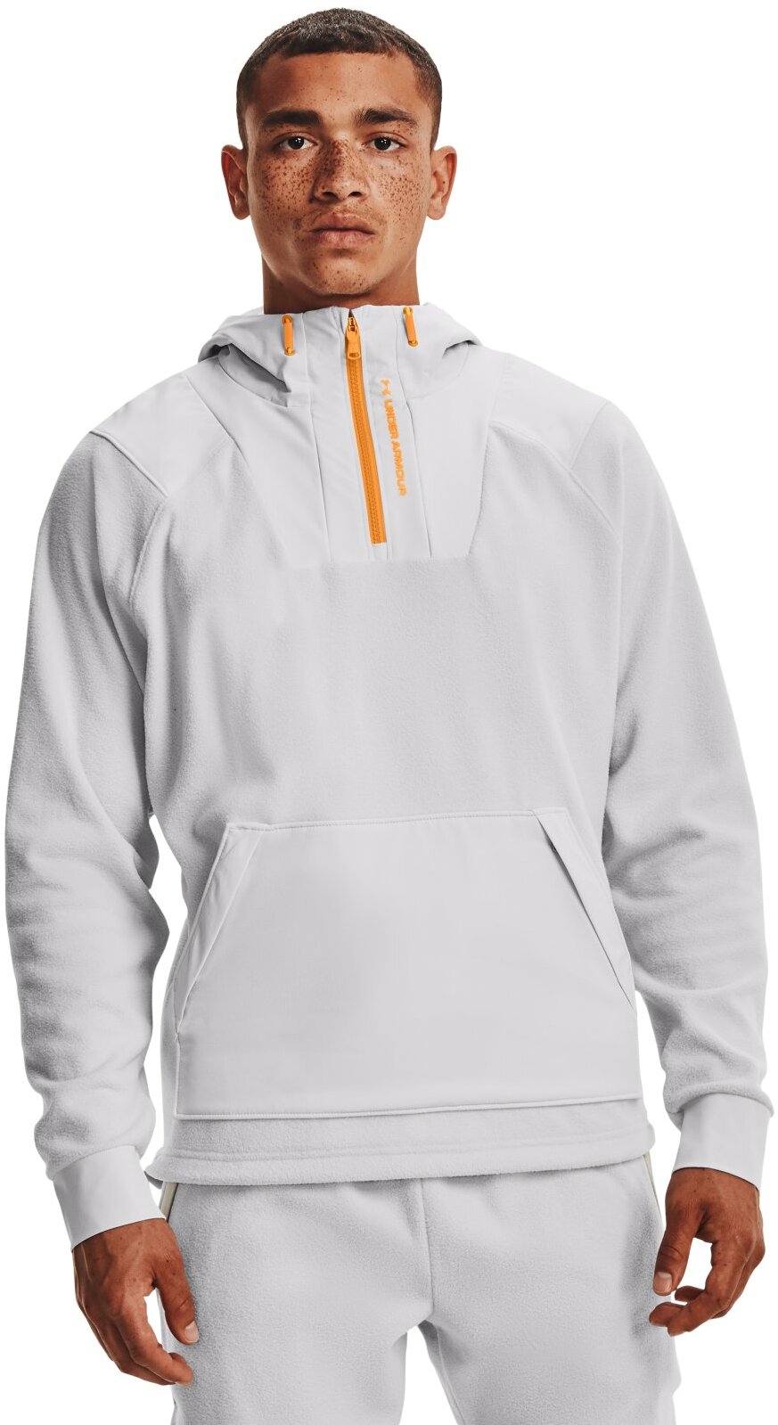 

Анорак мужской Under Armour Rush Fleece Hoodie серый XS, Rush Fleece Hoodie