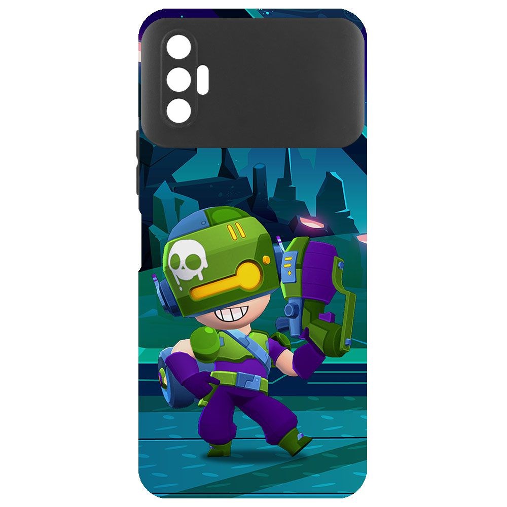 

Чехол-накладка Krutoff Brawl Stars - Контрабандистка Пенни для TECNO Spark 8P, Черный