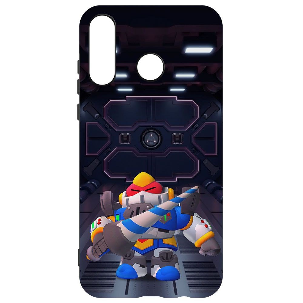 

Чехол-накладка Krutoff Brawl Stars - Паладин Вольт-Меха для Huawei P30 Lite, Черный