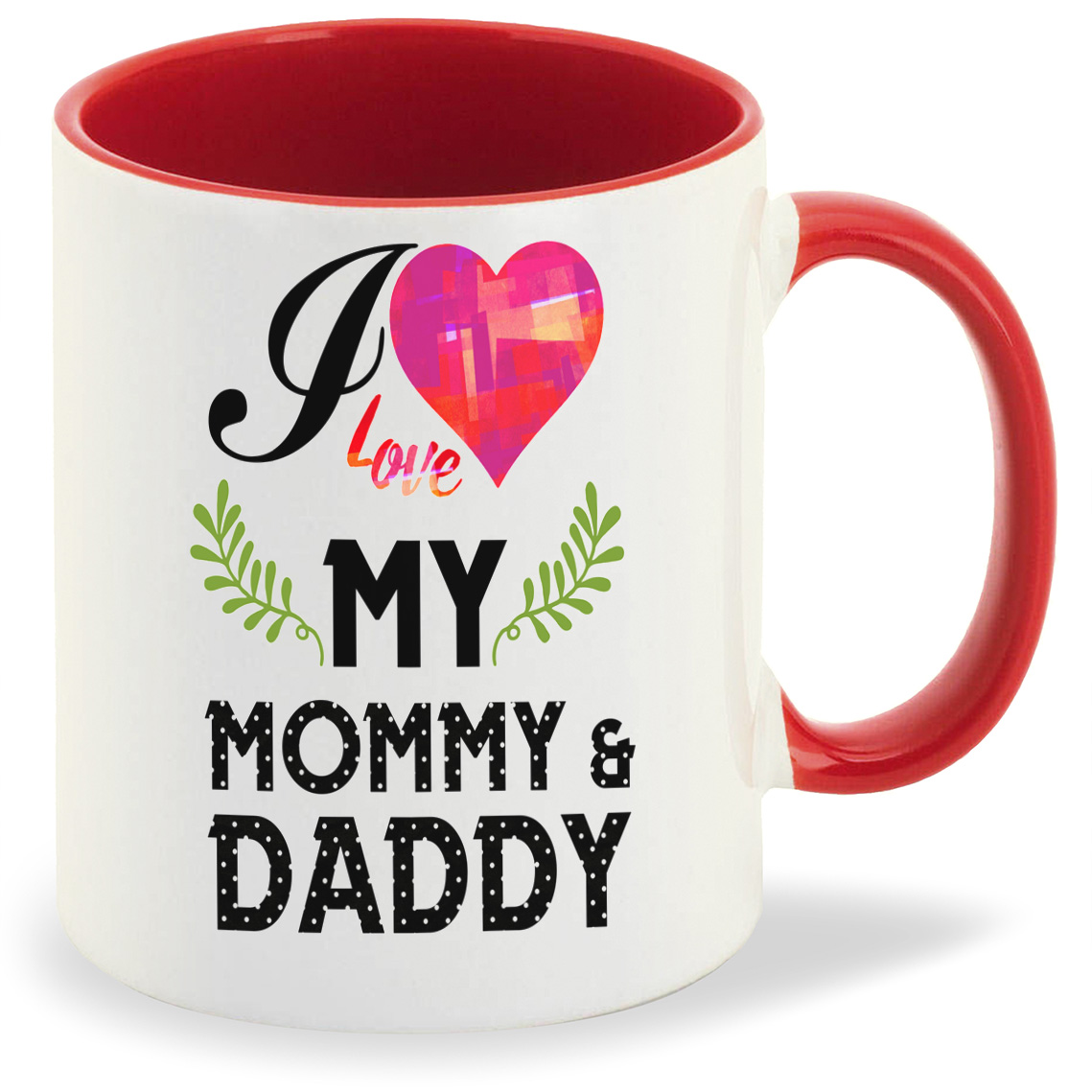 фото Кружка coolpodarok прикол семья i love my mommy and daddy я люблю маму и папу