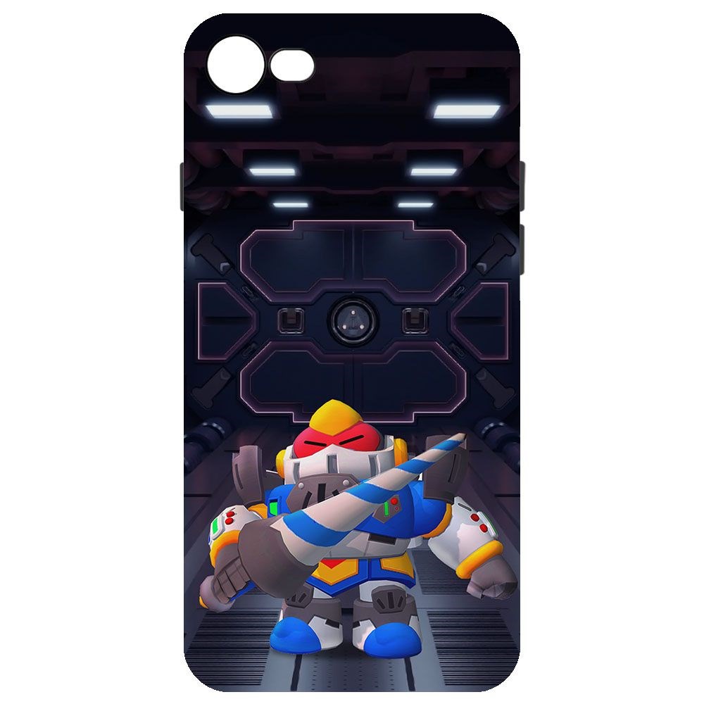 

Чехол-накладка Krutoff Brawl Stars - Паладин Вольт-Меха для iPhone SE 2020, Черный