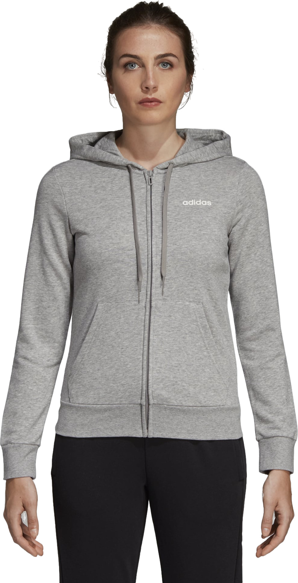 

Толстовка женская Adidas Essentials Solid серая 2XS, Серый, Essentials Solid