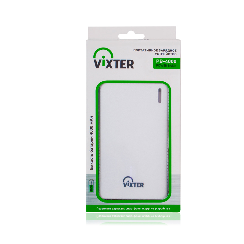 фото Внешний аккумулятор vixter pb-4000 4000 mah