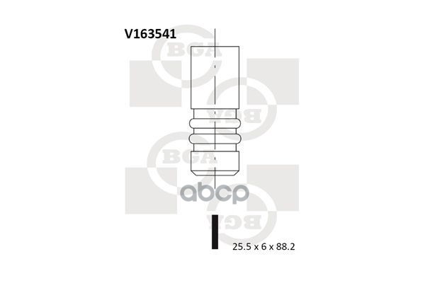 

Клапан 25.5X6x88.2 Ex Audi/Vw 2.0Tdi [Bkd] 03- Bga арт. V163541