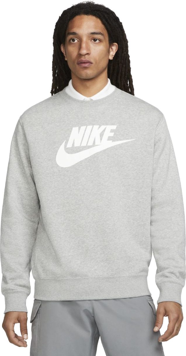 Худи мужское Nike M Sportswear Club Fleece Crew серое XL