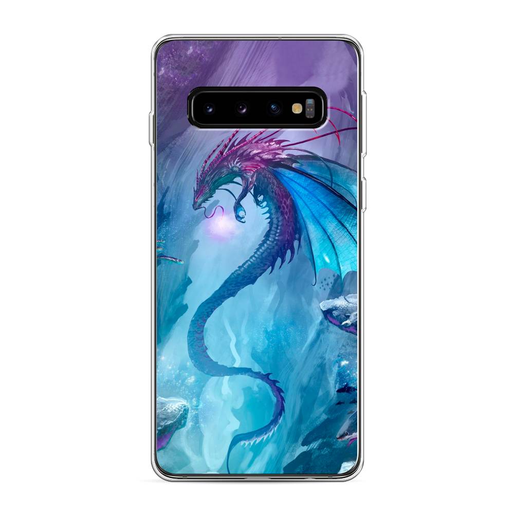 

Чехол Awog на Samsung Galaxy S10 "Водный дракон", Разноцветный, 27050-2