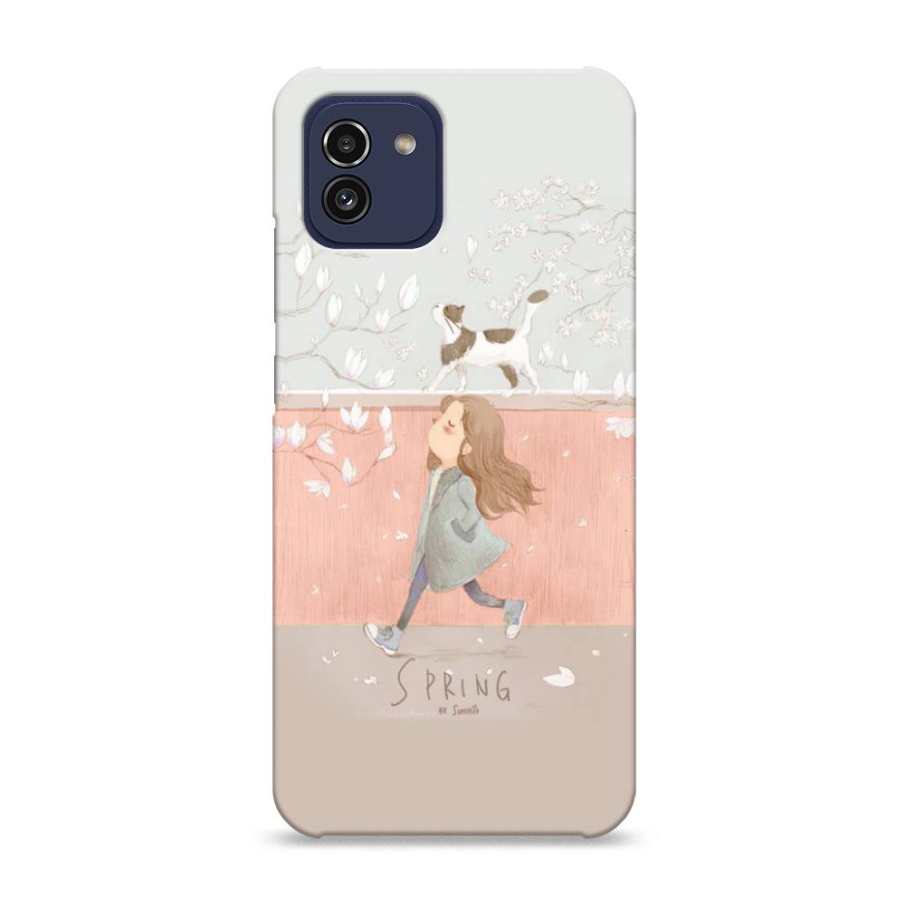 

Пластиковый чехол "Девочка-весна" на Samsung Galaxy A03, 2104920-5