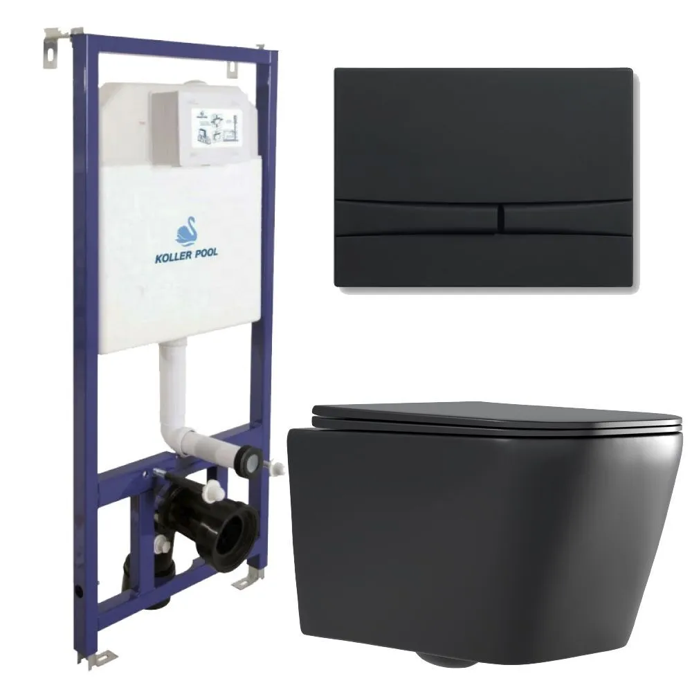 

Инсталляция с подвесным унитазом CULTO JET-N INTEGRO black УТ-99902630_111, JET_NL
