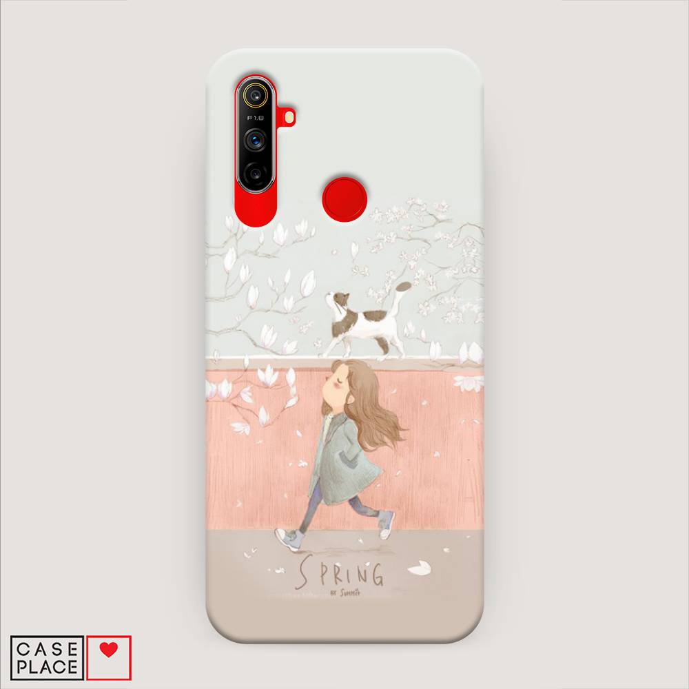 

Пластиковый чехол "Девочка-весна" на Realme C3, 253020-5