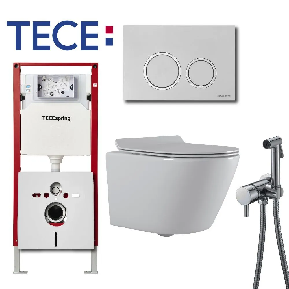 

Инсталляция ТЕСЕ с подвесным унитазом CULTO TOR. Панель смыва K955103 белая, TECE_TOR_SS