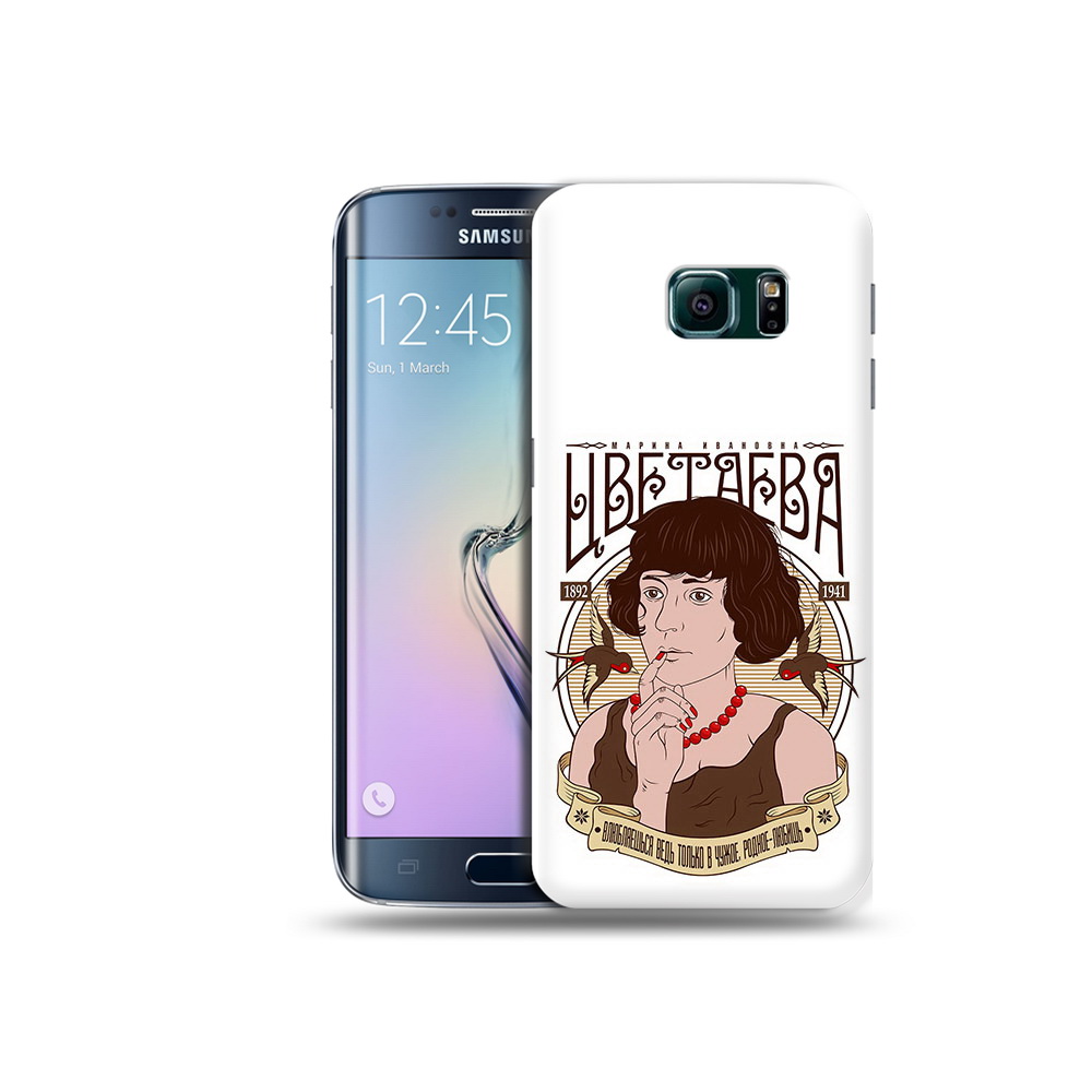 

Чехол MyPads Tocco для Samsung Galaxy S6 Edge Цветаева, Прозрачный, Tocco