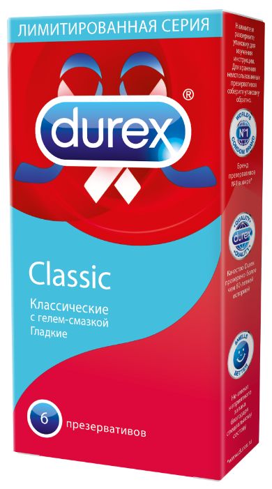 Купить Презервативы Durex Classic анатомической формы, 6 шт