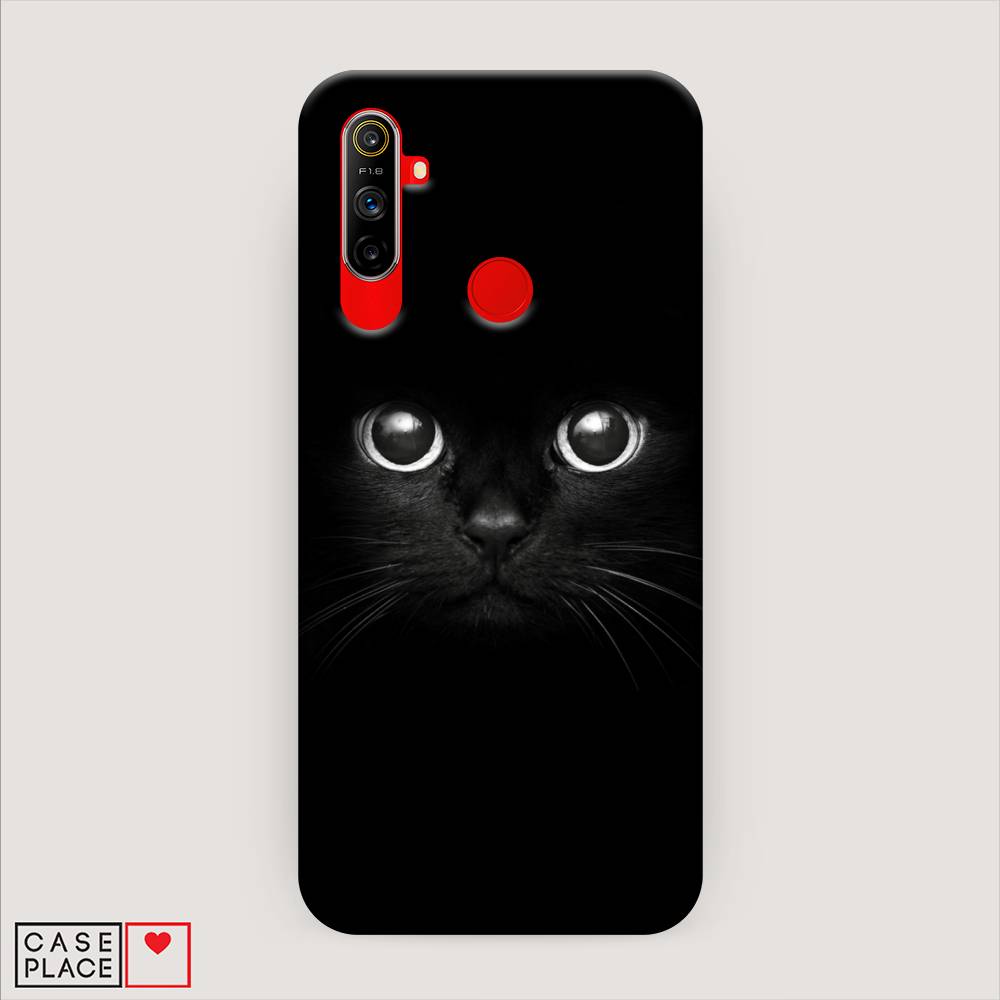 

Пластиковый чехол "Взгляд черной кошки" на Realme C3, 253020-1