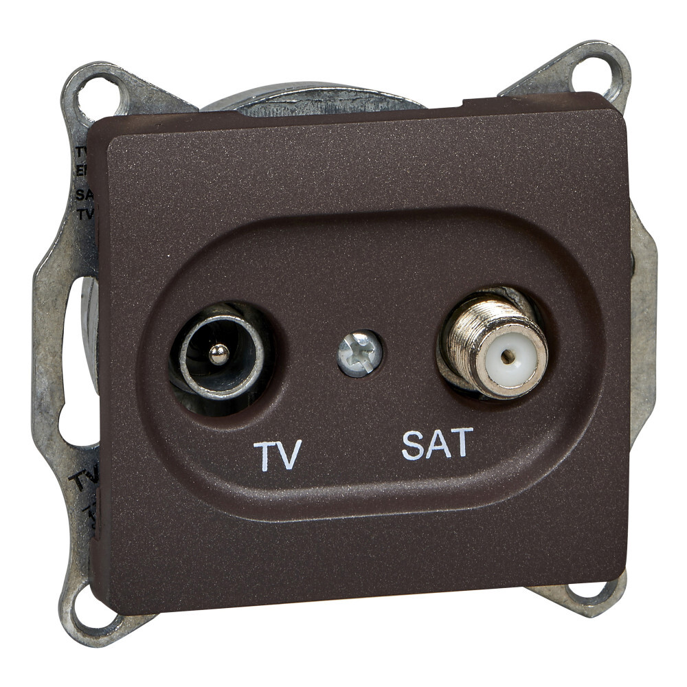 

SE Glossa Шоколад TV-SAT Розетка оконечная 1DB, Коричневый, Glossa3_GSL000897