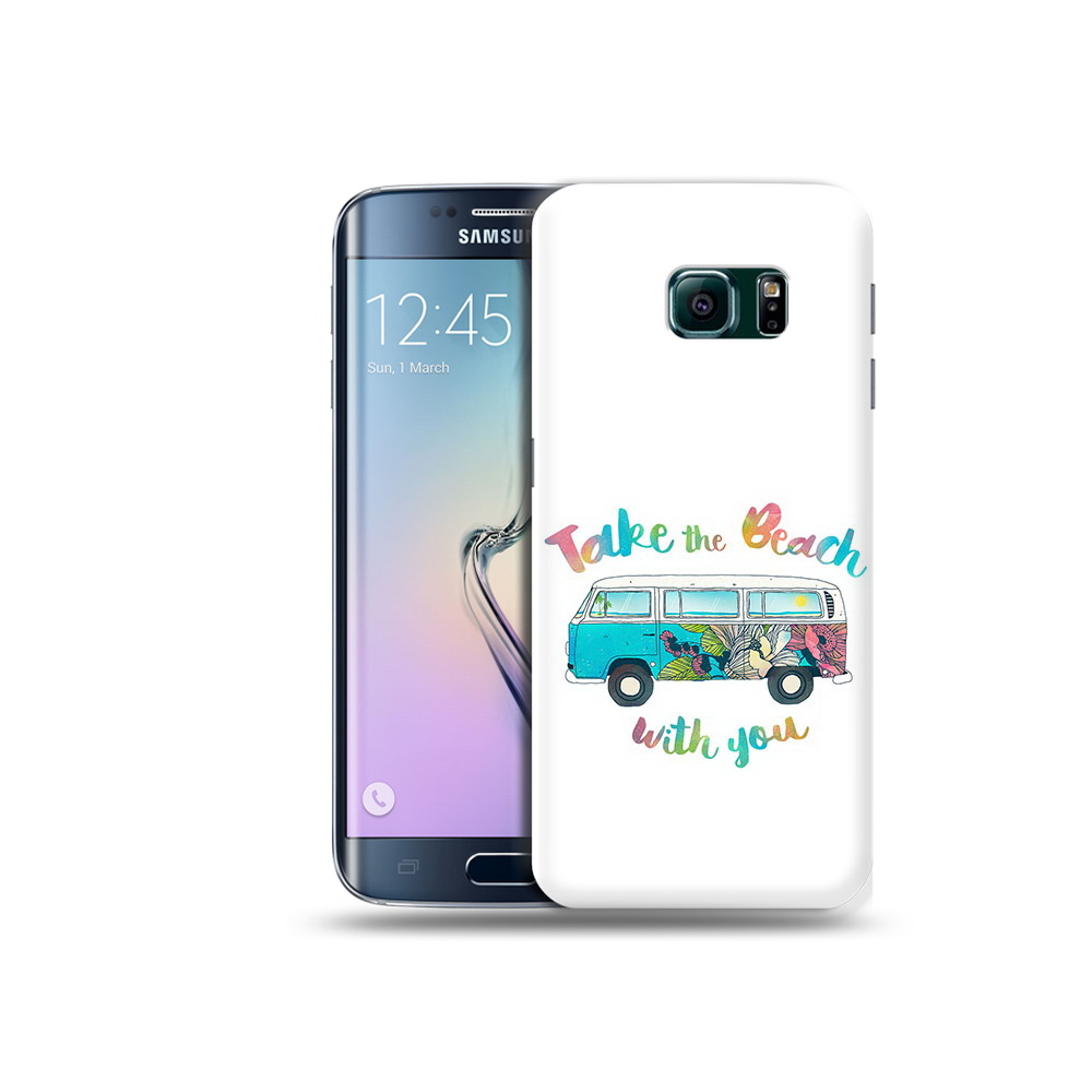 

Чехол MyPads Tocco для Samsung Galaxy S6 Edge Хиппи автобус, Прозрачный, Tocco