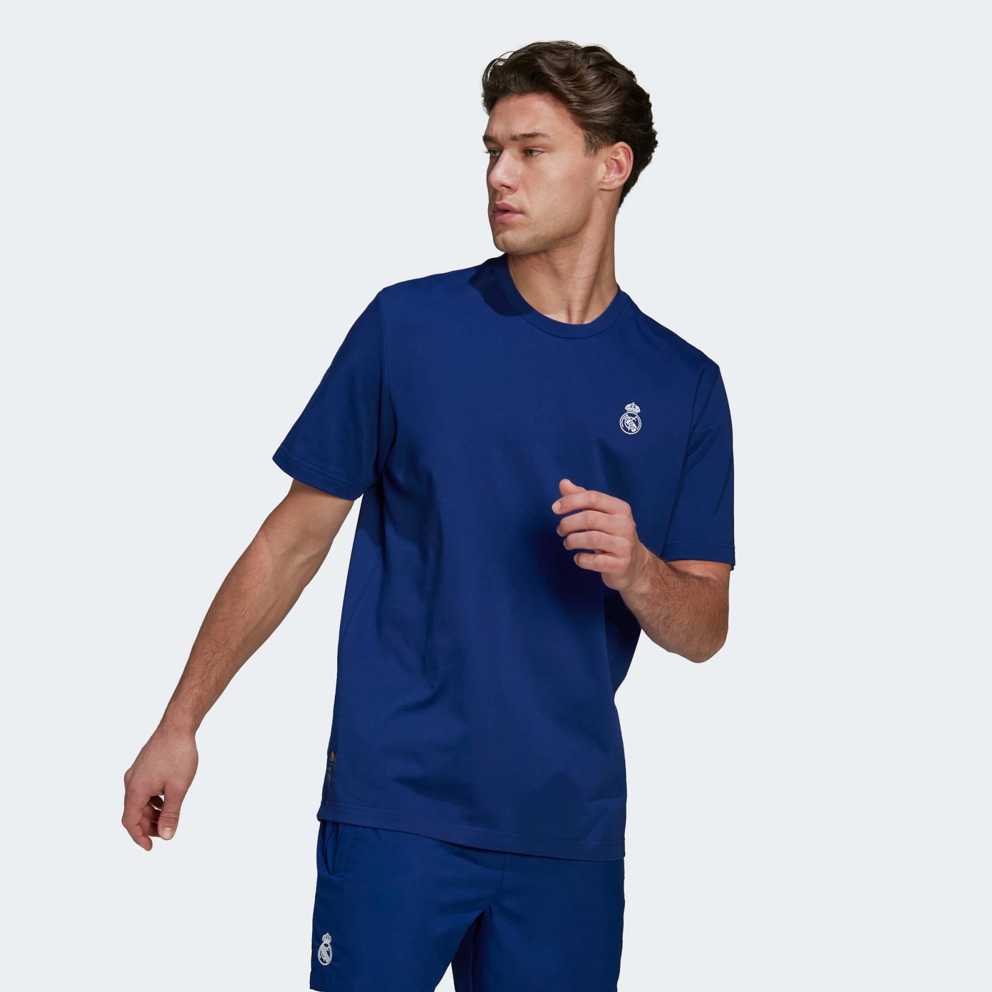 фото Футболка мужская adidas real q2 hc tee синяя l