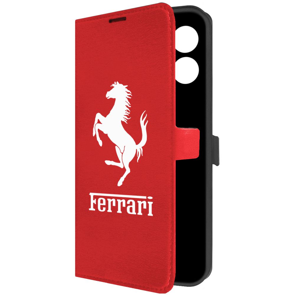 

Чехол-книжка Krutoff Eco Book для Realme C55 Ferrari красный
