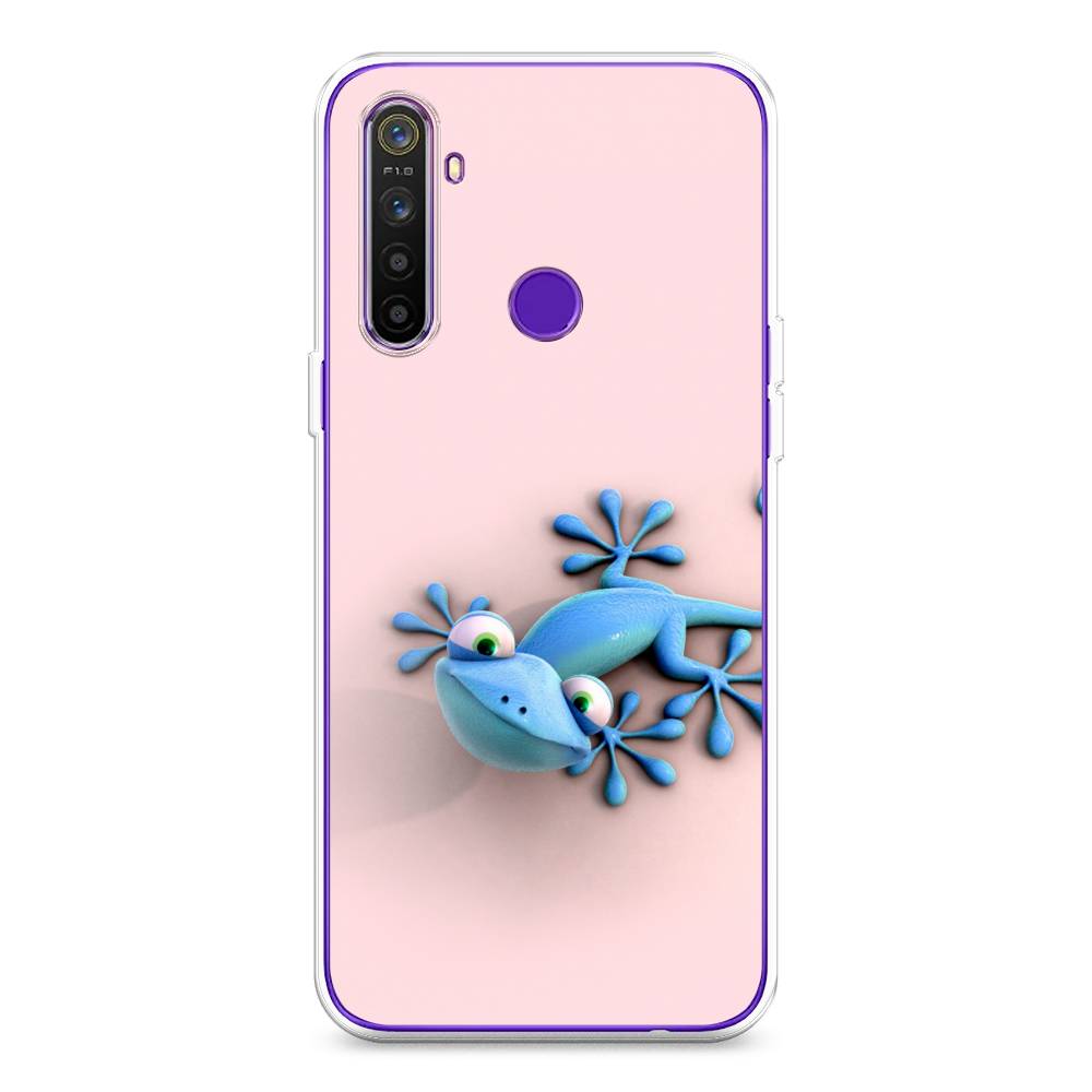 

Чехол Awog на Realme 5 "Голубая ящерка", Разноцветный, 251550-2