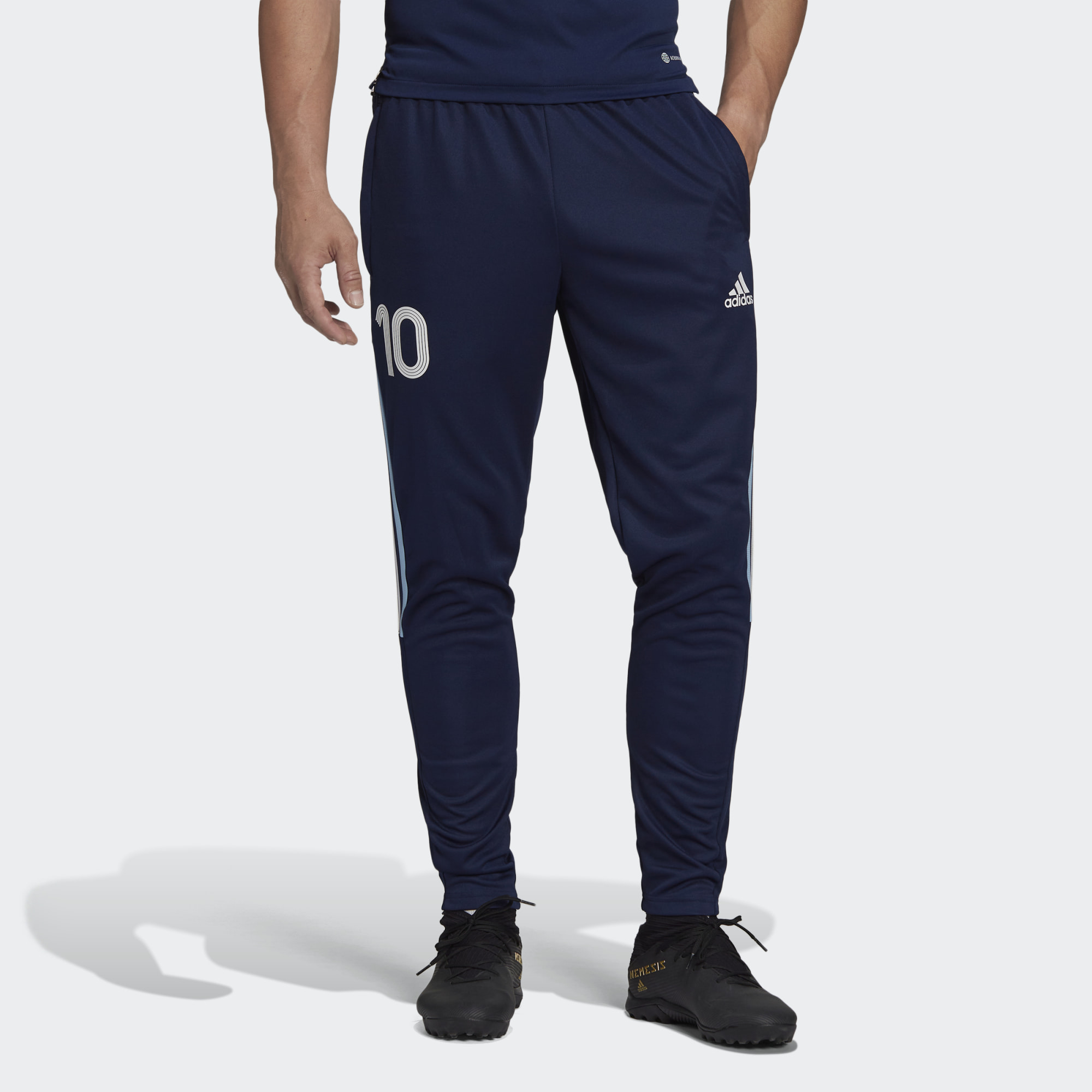 фото Спортивные брюки мужские adidas messi tk pant синие xl