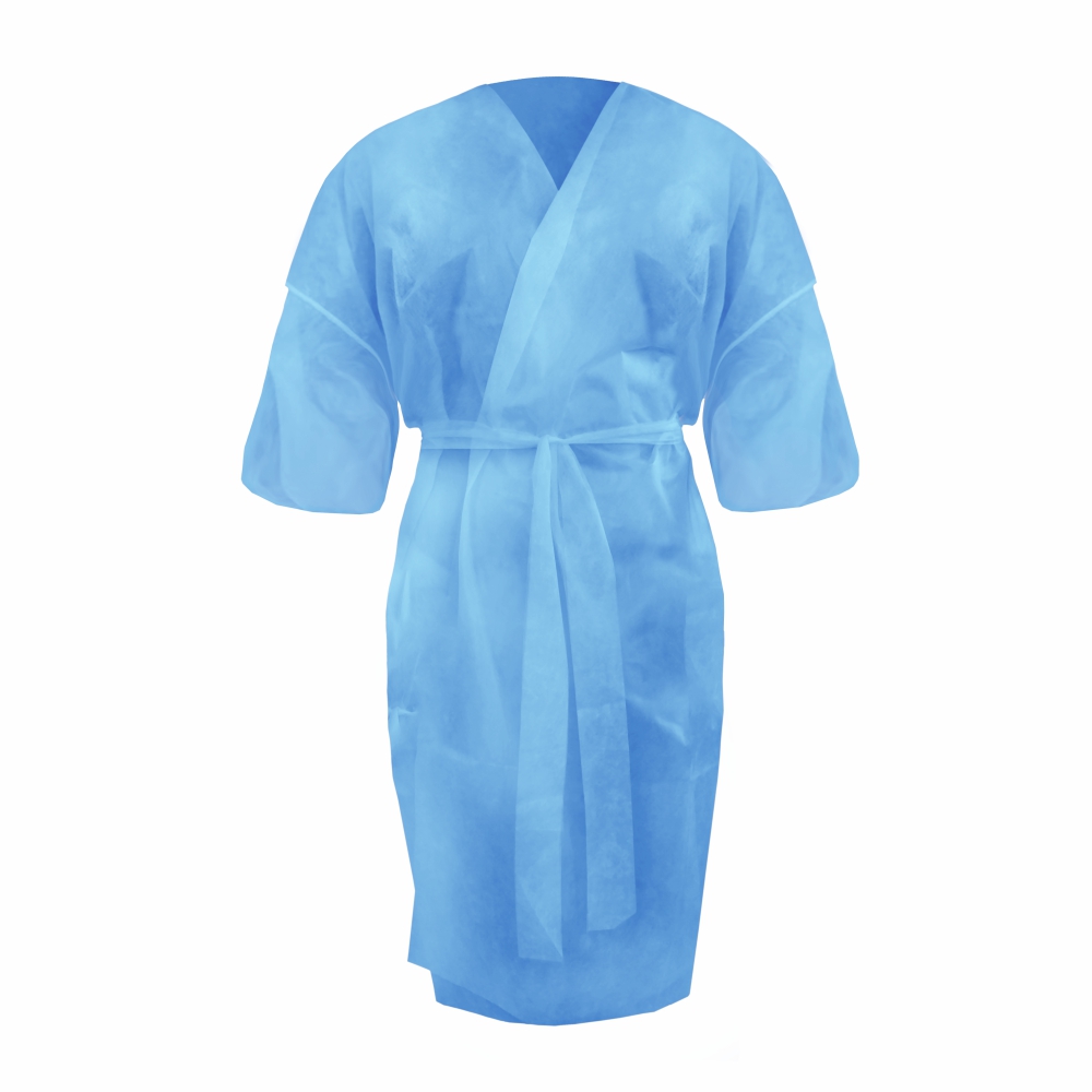Где купить одноразовый халат. Кимоно SMS голубой (5шт./упак.). Одноразовый халат. Халат кимоно одноразовый. Халат медицинский одноразовый.