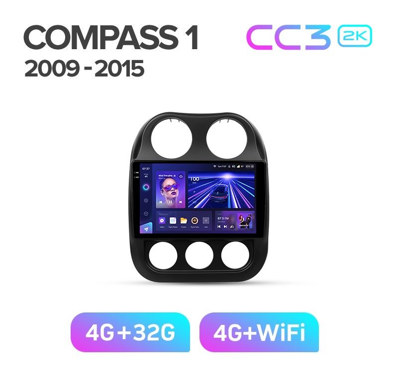 Магнитола TEYES JEEP COMPASS 2009-2015 г CC3 2K 432ГБ 3489000₽