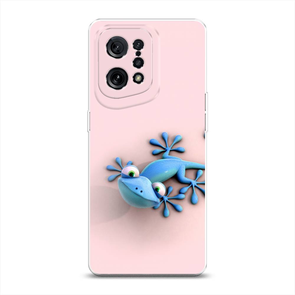 

Чехол Awog на Oppo Find X5 "Голубая ящерка", Разноцветный, 259750-2