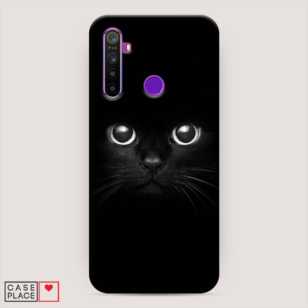 

Пластиковый чехол "Взгляд черной кошки" на Realme 5, 251520-1