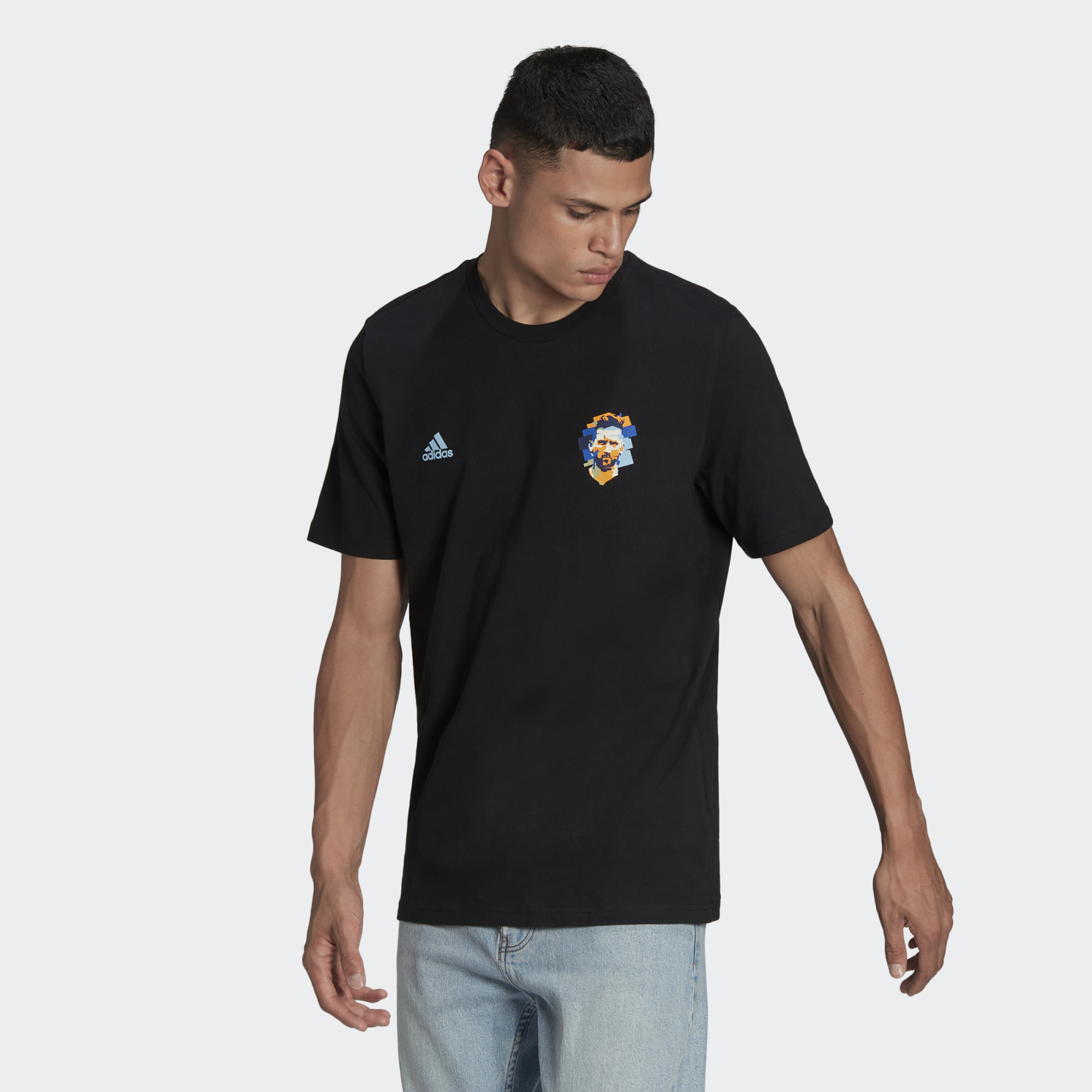 фото Футболка мужская adidas m messi g tee черная 2xl