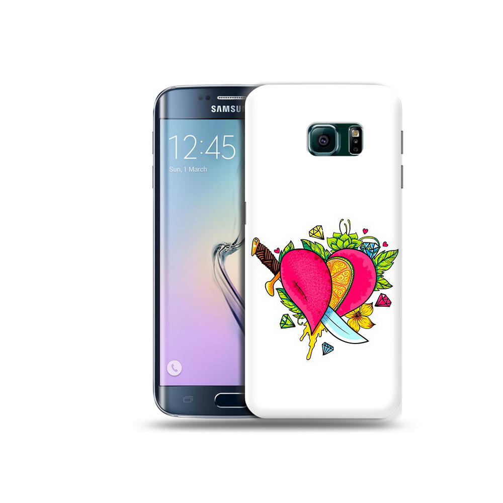 

Чехол MyPads Tocco для Samsung Galaxy S6 Edge Фруктовое сердце, Прозрачный, Tocco