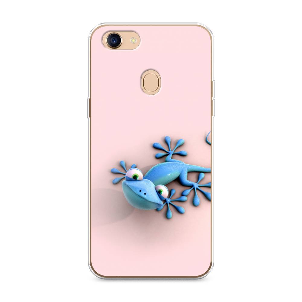 фото Силиконовый чехол "голубая ящерка" на oppo f5 awog