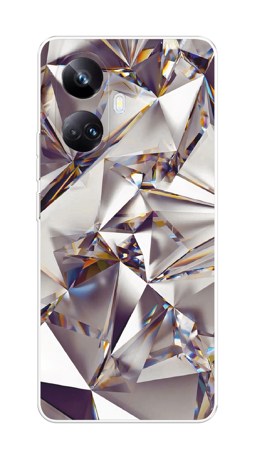 

Чехол Awog на Realme 10 Pro+ "Бриллианты", Серебристый;бежевый, 2512350-1