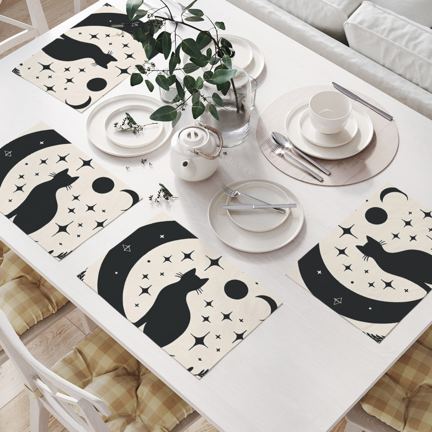 

Плейсмат JoyArty Ночной кот 32x46 см, np_sd3339, Черный