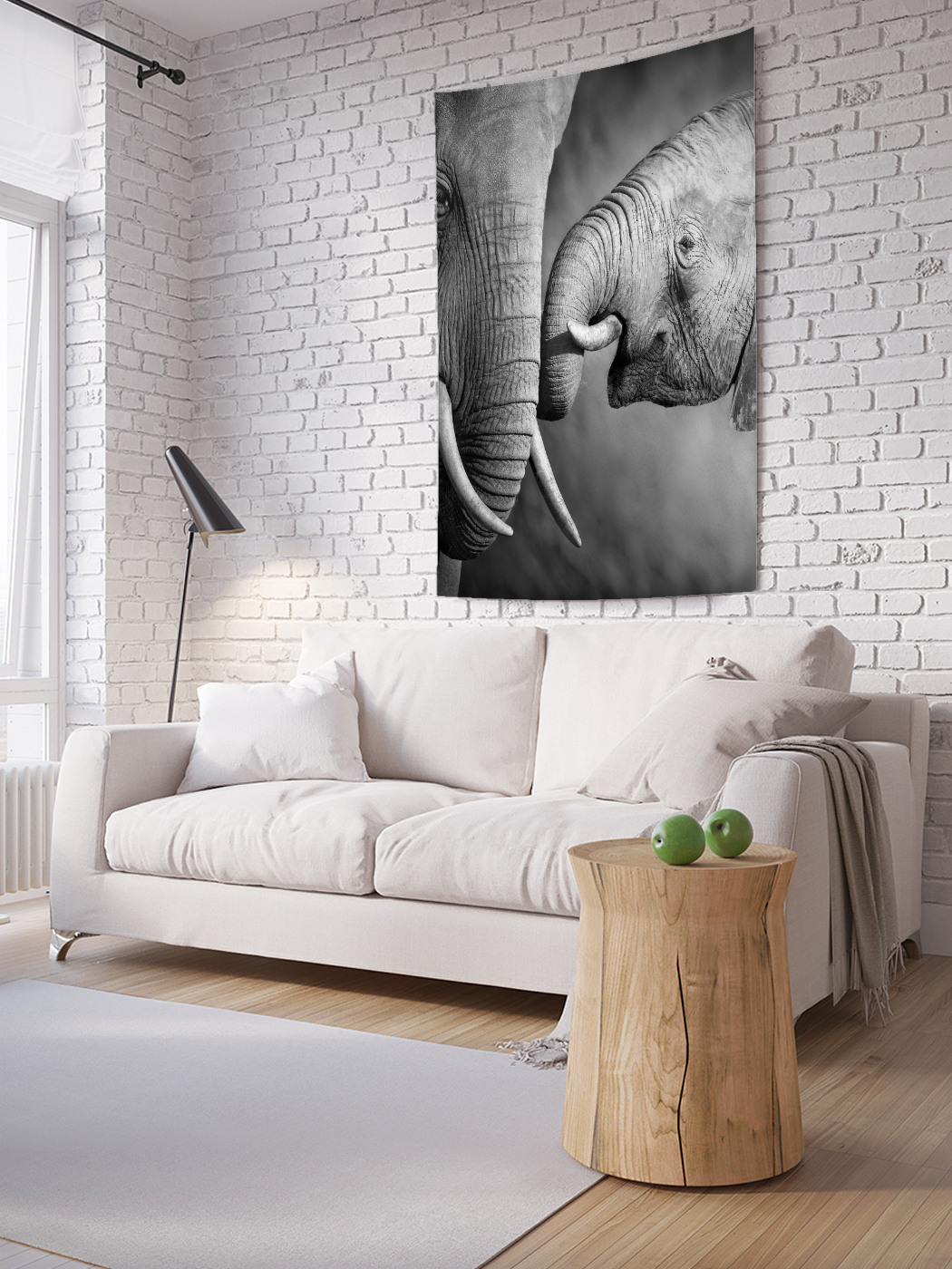 

Вертикальное фотопанно на стену JoyArty Семья слонов 100x150 см, Семья слонов