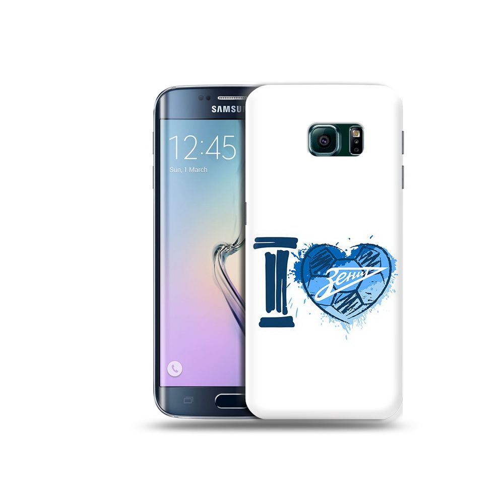 

Чехол MyPads Tocco для Samsung Galaxy S6 Edge ФК я люблю зенит, Прозрачный, Tocco