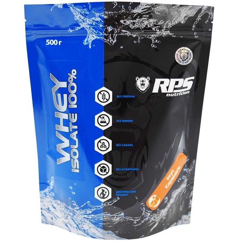 

RPS Whey Isolate 100%, 500 гр. (карамель), Whey Isolate 100%