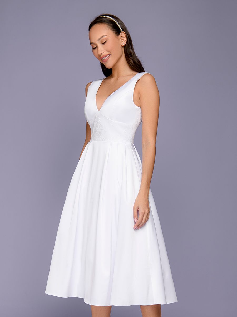 Платье женское 1001dress 0102722 белое 50 RU