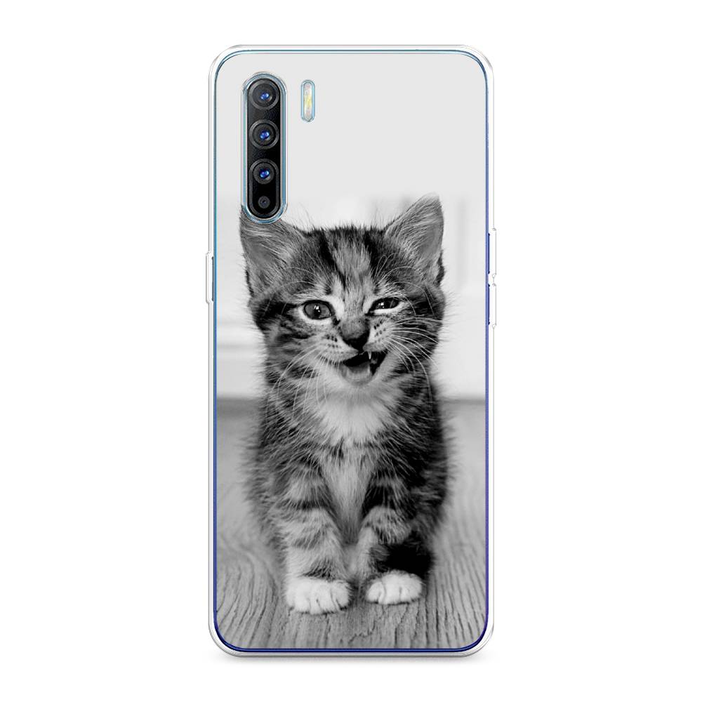 

Чехол Awog на Oppo A91/Reno 3 "Подмигивающий котенок", Разноцветный, 252450-1