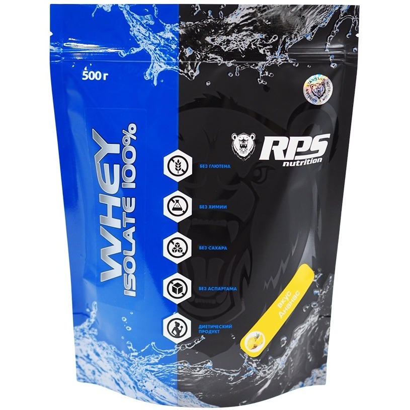 

RPS Whey Isolate 100%, 500 гр. (ананас), Whey Isolate 100%