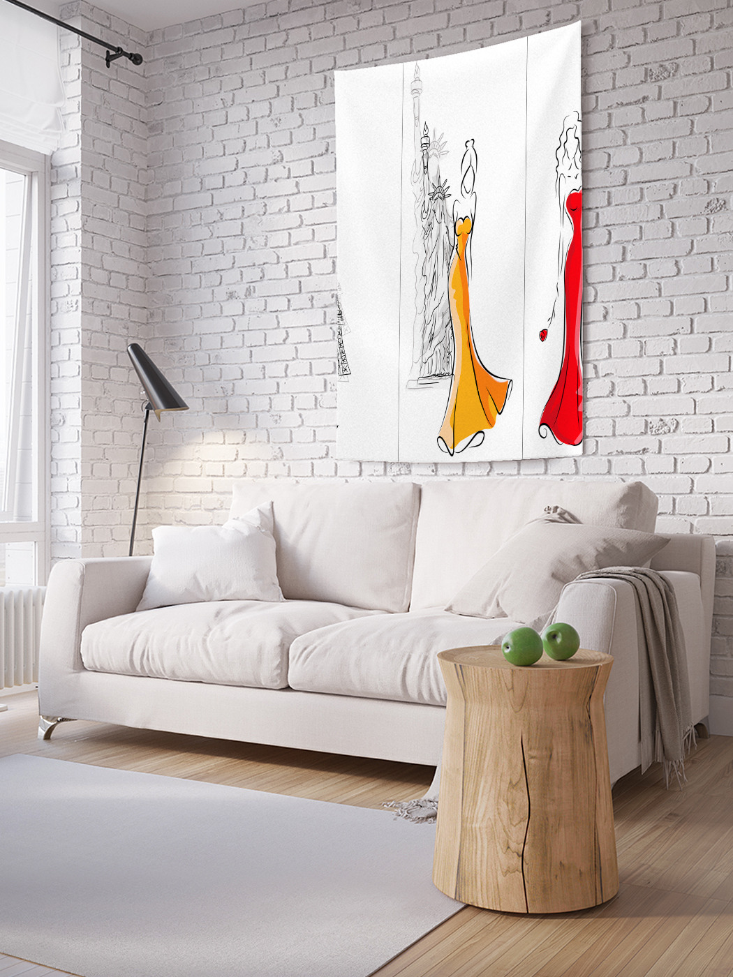 

Вертикальное фотопанно на стену JoyArty Красотки из разных столиц 100x150 см, Красотки из разных столиц