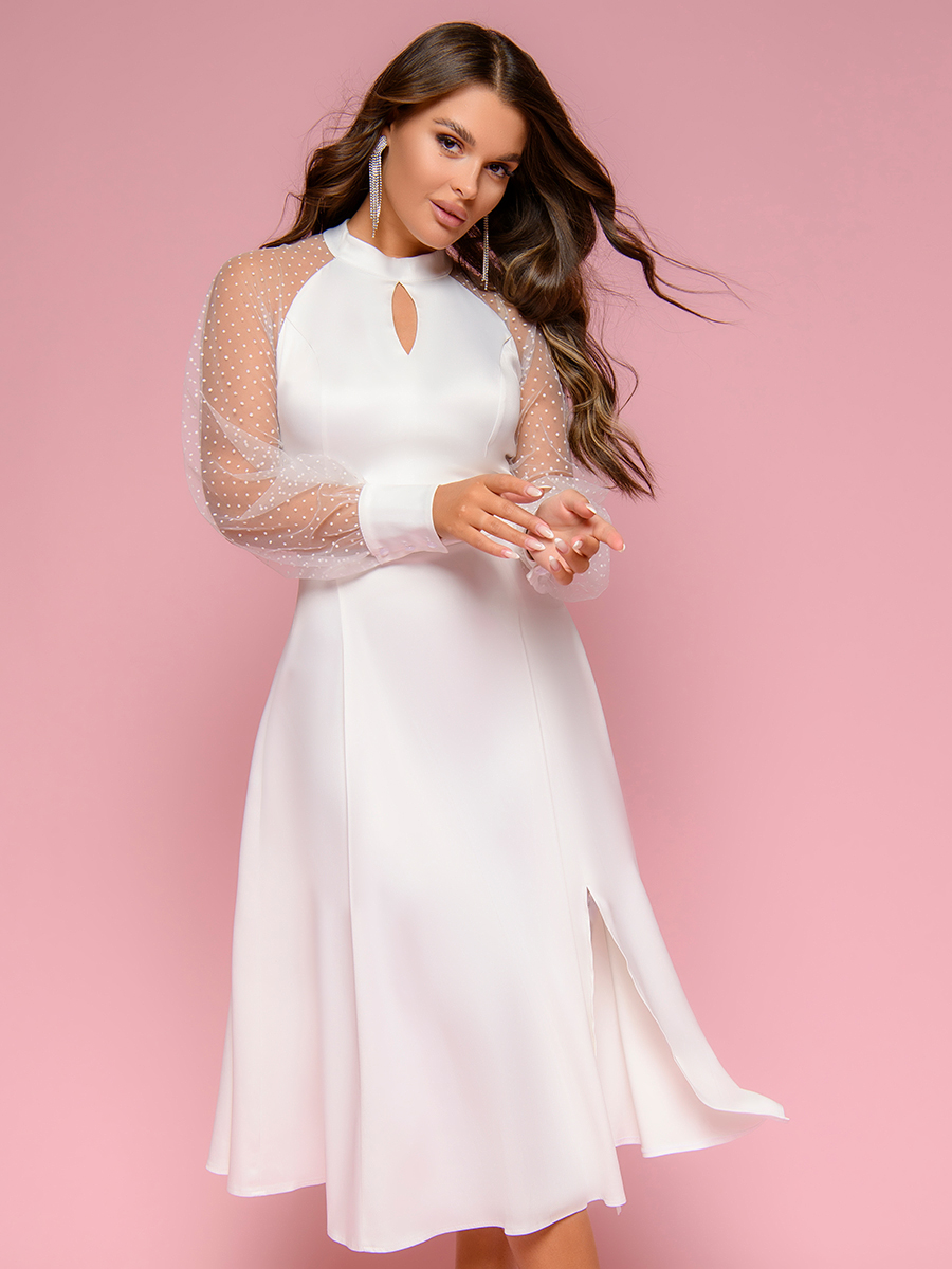 

Платье женское 1001dress 0102592 белое 52 RU, 0102592