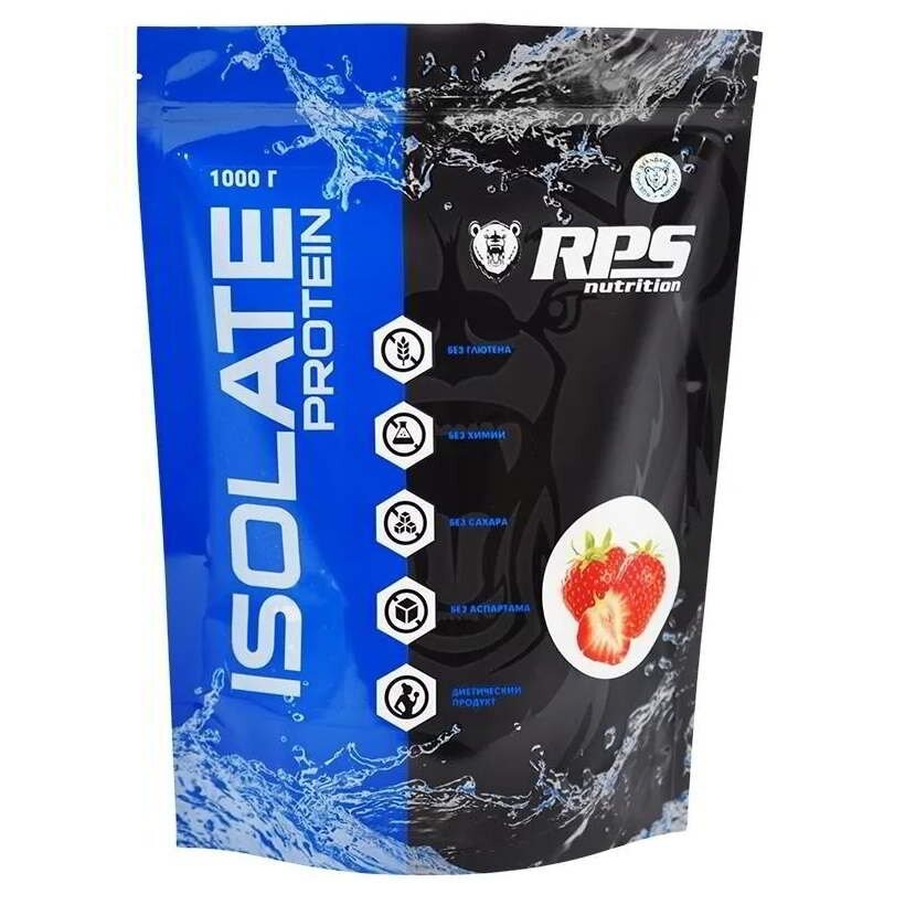 

RPS Whey Isolate 100%, 1000 гр. (клубника), Whey Isolate 100%