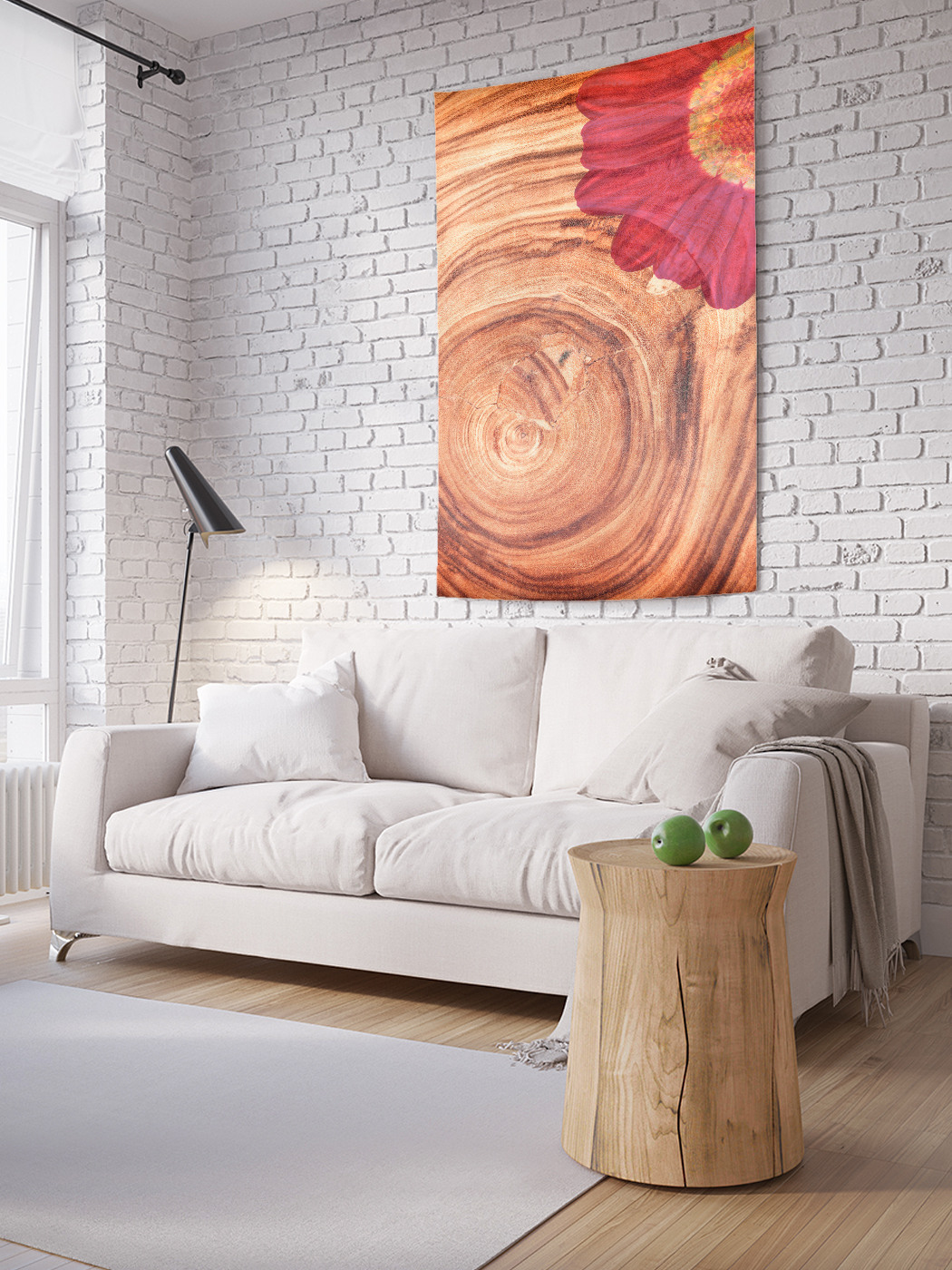 

Вертикальное фотопанно на стену JoyArty Цветок на пне 100x150 см, Цветок на пне