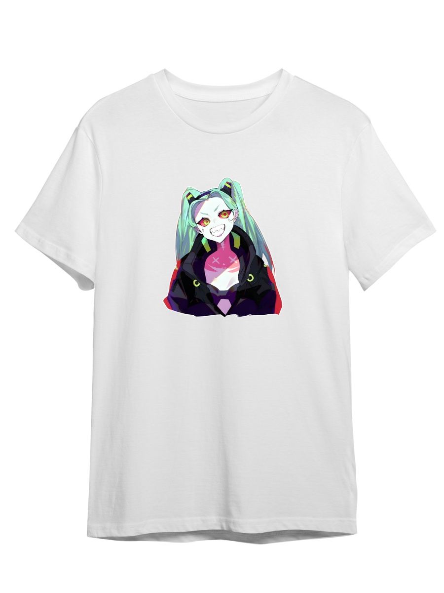 Футболка унисекс СувенирShop Аним Киберпан/Cyberpunk/Rebecca 6 белая M