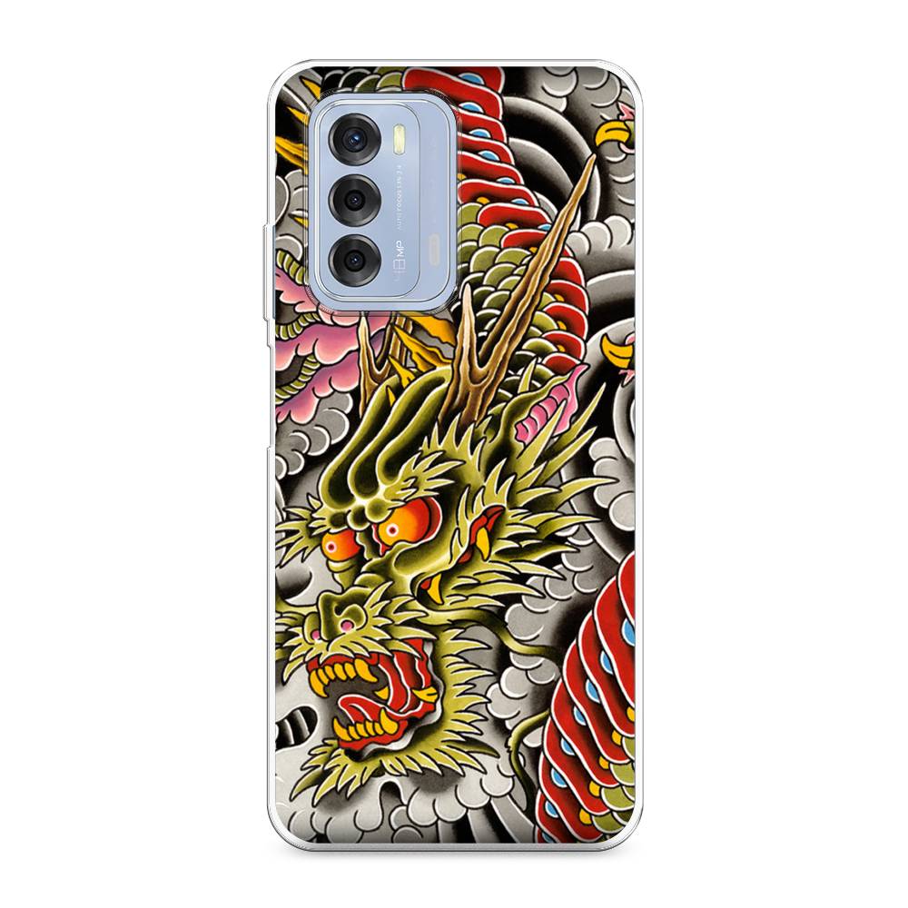 

Чехол для ZTE Blade V40 "Японский дракон", Желтый;розовый;красный, 136150-4